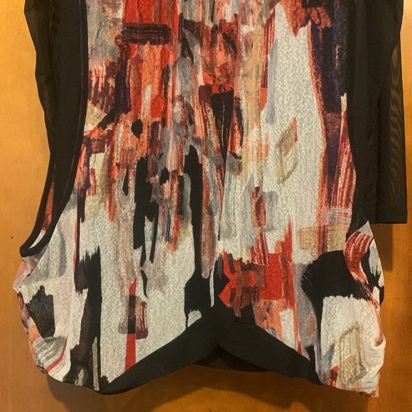 *Clearance-Final* Xception Size M Sheer Paint Pattern Tunic Dress - Picture 4 of 6